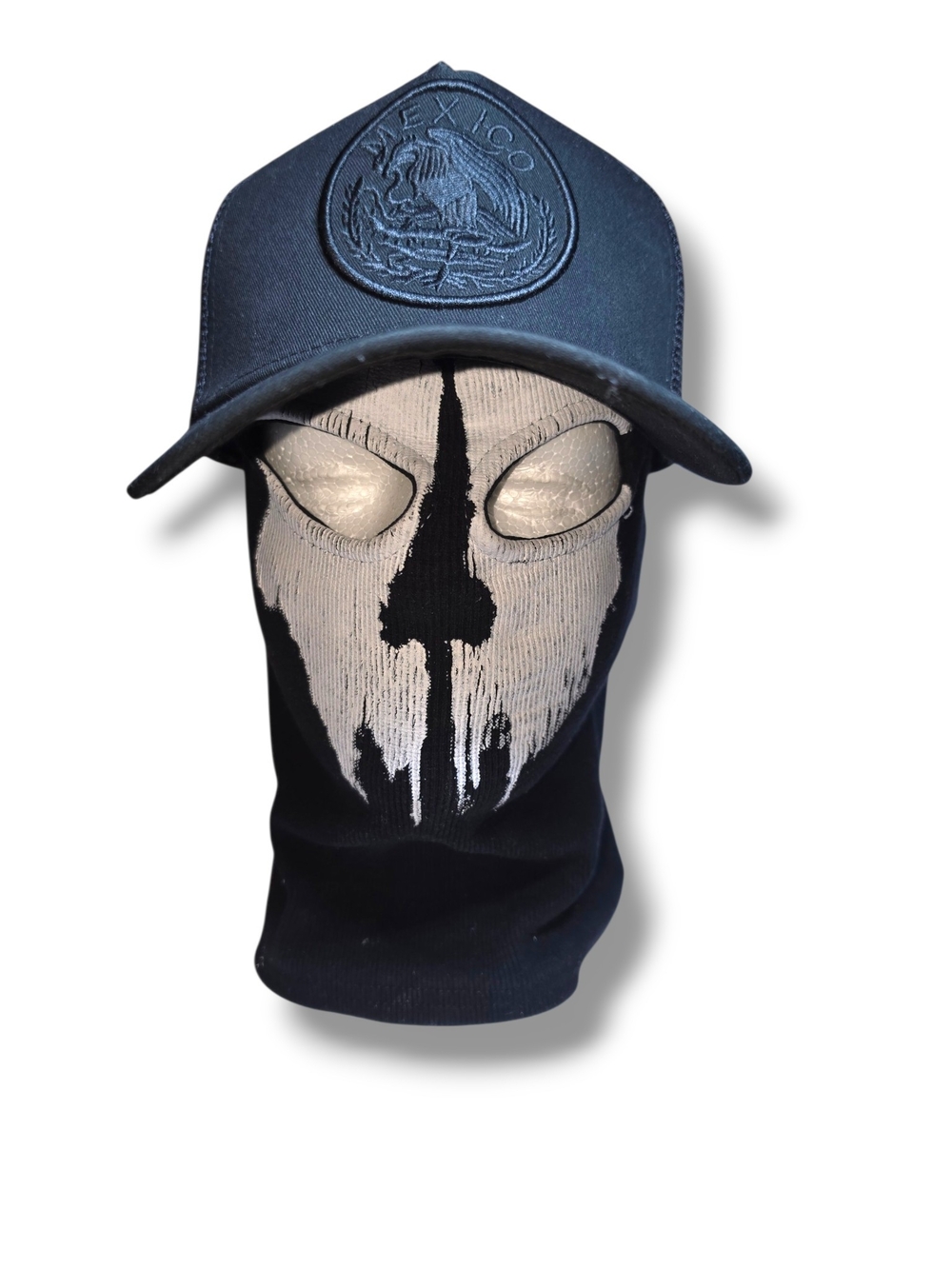 Mexico Eagle Emblem Black Trucker Hat – Snapback – EUC
